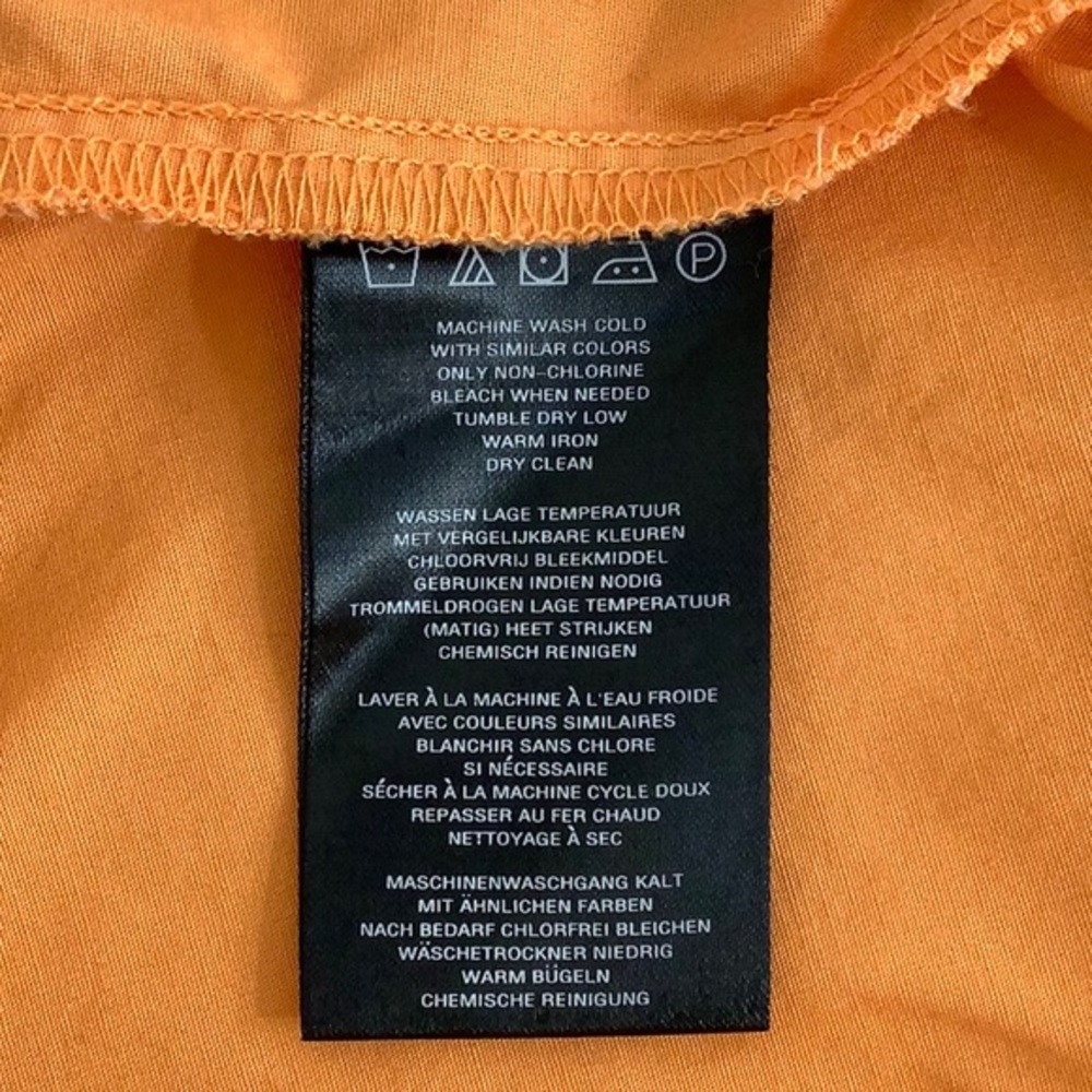Harley Davidson embellished Eagle S/S button down orange shirt size large EUC - Picture 7 of 11